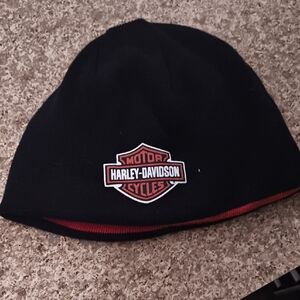 Harley-Davidson Black Beanie with Red Logo